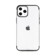 Kryt FORCELL Electro pro Apple iPhone 12 Pro Max - gumový - průhledný / černý