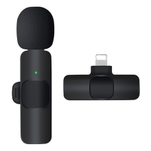 Mikrofón pre Apple iPhone - sada 2 ks - Lightning - bezdrôtové pripojenie - nabíjanie cez USB-C - čierny