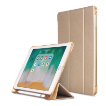Puzdro pre Apple iPad Air 1 / Air 2 / 9,7" (2017 - 2018) - stojan - umelá koža / guma - zlaté