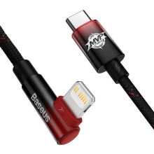 Nabíjecí kabel BASEUS MVP - USB-C / Lightning pro Apple iPhone / iPad - 1m - černý / červený