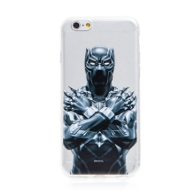 Kryt MARVEL pre Apple iPhone 6 / 6S - Black Panther - gumový - priehľadný
