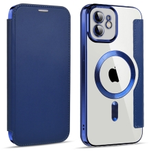 Pouzdro pro Apple iPhone 11 - podpora MagSafe - plastové / umělá kůže - tmavě modré