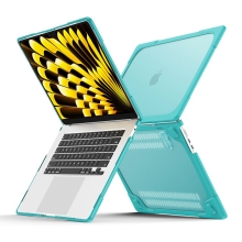 Kryt / obal pro Apple MacBook Air 15" (A2941) - plastový / gumový - odolný - modrý