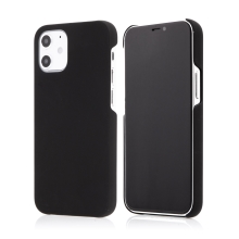 Kryt pro Apple iPhone 12 mini - plastový - měkčený povrch - černý