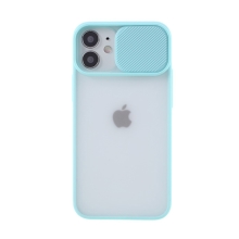 Kryt pro Apple iPhone 12 / 12 Pro - matná záda - krytka fotoaparátu - plastový / gumový - tyrkysový
