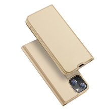 Pouzdro DUX DUCIS pro Apple iPhone 14 Pro Max - stojánek - umělá kůže - zlaté