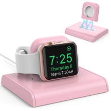 Stojánek pro Apple Watch AHASTYLE - pro vložení nabíječky - magnetický - plastový - růžový