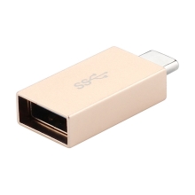 Přepojka / adaptér USB-C samec na USB-A 3.2 samice pro Apple MacBook - kovová - zlatá