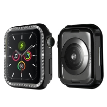 Kryt / obal pro Apple Watch 41mm - s kamínky - plastový - černý