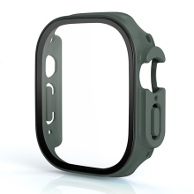 Tvrzené sklo + rámeček pro Apple Watch Ultra 49mm - tmavě zelený