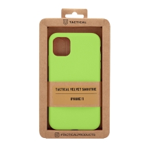 Kryt TACTICAL Velvet Smoothie pro Apple iPhone 11 - příjemný na dotek - silikonový - avokádově zelený