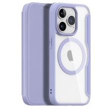 DUX DUCIS Skin X Case pre Apple iPhone 15 Pro - Podpora MagSafe - Umelá koža - Fialová
