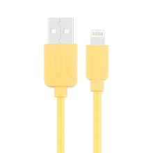 Synchronizační a nabíjecí kabel HAWEEL - Lightning pro Apple zařízení - žlutý - 1m