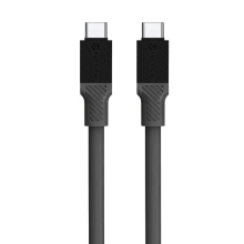 Synchronizační a nabíjecí kabel TACTICAL Fat Man - USB-C / USB-C silný - silikonový - 1m - šedý