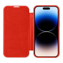 TACTICAL Bezpečnostné puzdro Smoothie pre Apple iPhone 14 Pro Max - silikónové / mikrovlnné - červené