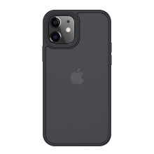 Kryt BENKS pro Apple iPhone 12 / 12 Pro - plastový / gumový - šedý / černý