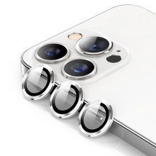 Tvrdené sklo pre Apple iPhone 15 Pro / 15 Pro Max - na objektív fotoaparátu - strieborné
