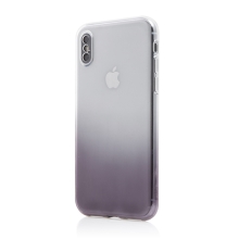 Kryt pro Apple iPhone X / Xs - barevný přechod - gumový - průhledný / šedý