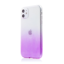 Kryt pro Apple iPhone 11 - barevný přechod - gumový - průhledný / fialový