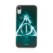 Kryt Harry Potter pre Apple iPhone Xr - gumový - Relikvia smrti - čierny