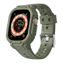 Kryt / pouzdro pro Apple Watch Ultra 49mm - celotělové + řemínek - odolný - zelený
