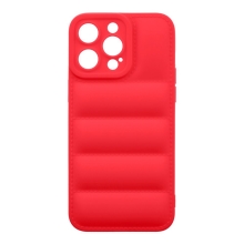 Kryt OBAL:ME Puffy pre Apple iPhone 15 Pro Max - gumový - červený