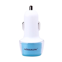 Nabíječka do auta NILLKIN Jelly s 2 USB porty (1A, 2.4A) - bílá / modrá