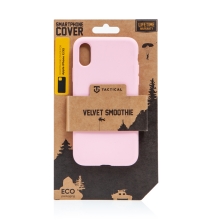 Kryt TACTICAL Velvet Smoothie pro Apple iPhone X / Xs - příjemný na dotek - silikonový - růžový