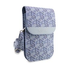 GUESS G Cube puzdro / taška pre Apple iPhone - umelá koža - modrá