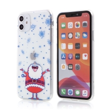 Kryt pro Apple iPhone 11 - Santa Claus a sněhové vločky - gumový