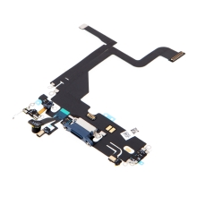 Napájecí a datový konektor s flex kabelem + mikrofony pro Apple iPhone 13 Pro - modrý - kvalita A+