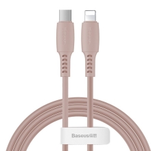 Synchronizační a nabíjecí kabel BASEUS - Lightning pro Apple zařízení - USB-C - 1,2m - růžový