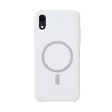 Kryt pro Apple iPhone Xr s podporou MagSafe - silikonový - bílý