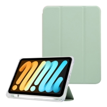 Pouzdro / kryt pro Apple iPad mini 6 - prostor pro Apple Pencil - zesílené rohy - zelené / průhledné