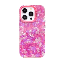Kryt pro Apple iPhone 15 Pro - plastový / gumový - perleťový - tmavě růžový
