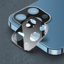 Tvrzené sklo (Tempered Glass) pro Apple iPhone 12 Pro Max - na čočku zadní kamery - černé