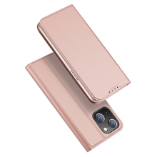 Puzdro DUX DUCIS Skin Pro pre Apple iPhone 15 Plus - umelá koža - ružové
