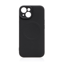 Kryt pro Apple iPhone 15 Plus - podpora MagSafe - silikonový - černý