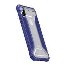Kryt BASEUS pro Apple iPhone X - ultratenký - gumový - průhledný / tmavě modrý
