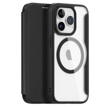 DUX DUCIS Skin X Case pre Apple iPhone 15 Pro - Podpora MagSafe - Umelá koža - Čierna