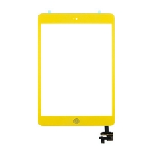 Dotykové sklo (touch screen digi) + IC konektor a flex s Home Buttonem pro Apple iPad mini / mini 2 (Retina) - žluté