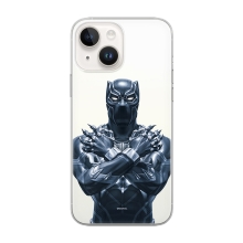 Kryt MARVEL pro Apple iPhone 14 - Black Panther - gumový - průhledný