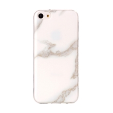 Kryt pro Apple iPhone 5C - mramorová textura - gumový - bílý