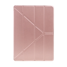 Puzdro pre Apple iPad 12,9" (2015) / 12,9" (2017) - stojan - umelá koža / guma - Rose Gold pink