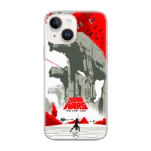 Kryt STAR WARS pro Apple iPhone 14 - Poslední z Jediů - bitevní pole - gumový