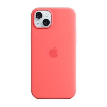 Originální kryt pro Apple iPhone 15 Plus - MagSafe - silikonový - světle melounový