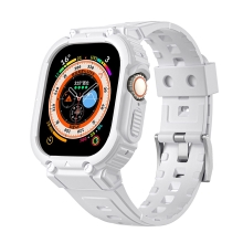 Kryt / pouzdro pro Apple Watch Ultra / Ultra 2 49mm - celotělové + řemínek - odolný - bílý