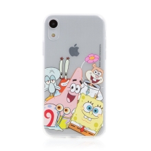 Kryt Sponge Bob pro Apple iPhone Xr - gumový - Sponge Bob s kamarády