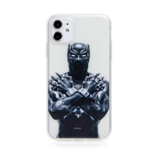 Kryt MARVEL pro Apple iPhone 11 - Black Panther - gumový - průhledný