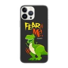 DISNEY kryt pre Apple iPhone 12 / 12 Pro - Toy Story - Dinosaurus Rex - gumový - čierny